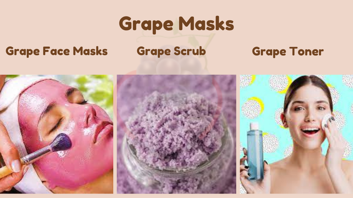 Image showing the Applying Grapes on skin