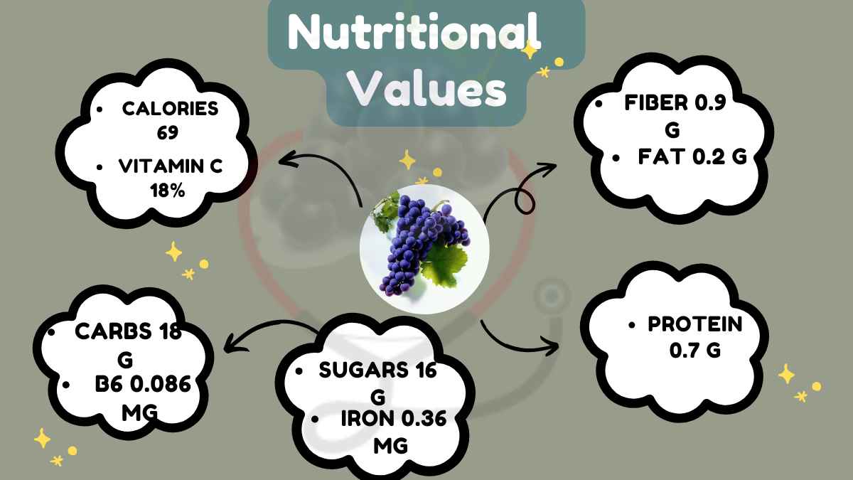 Image showing the Nutritional Value of Lemberger Grapes