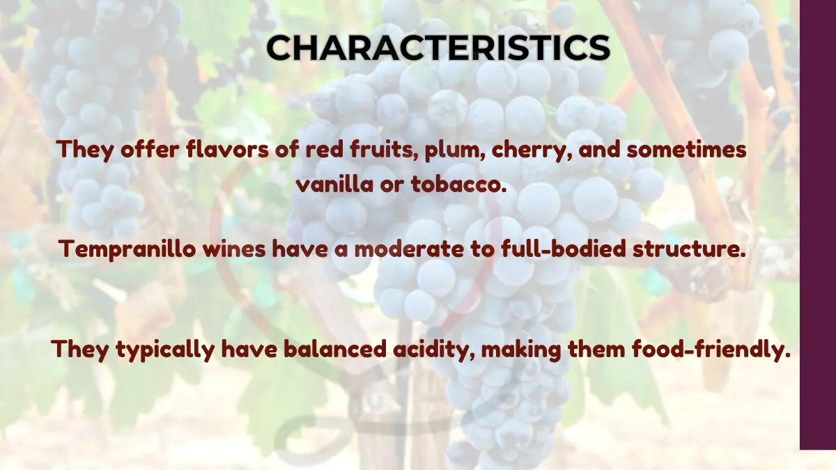 Image showing Characteristics of Tempranillo Grapes