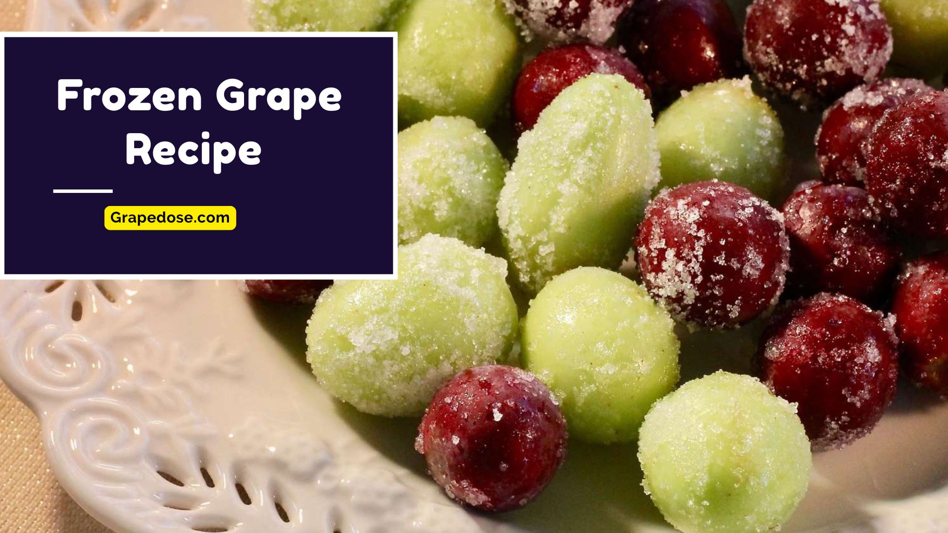 Frozen grape recipe made with fresh seedless grapes, chilled for a healthy and refreshing snack
