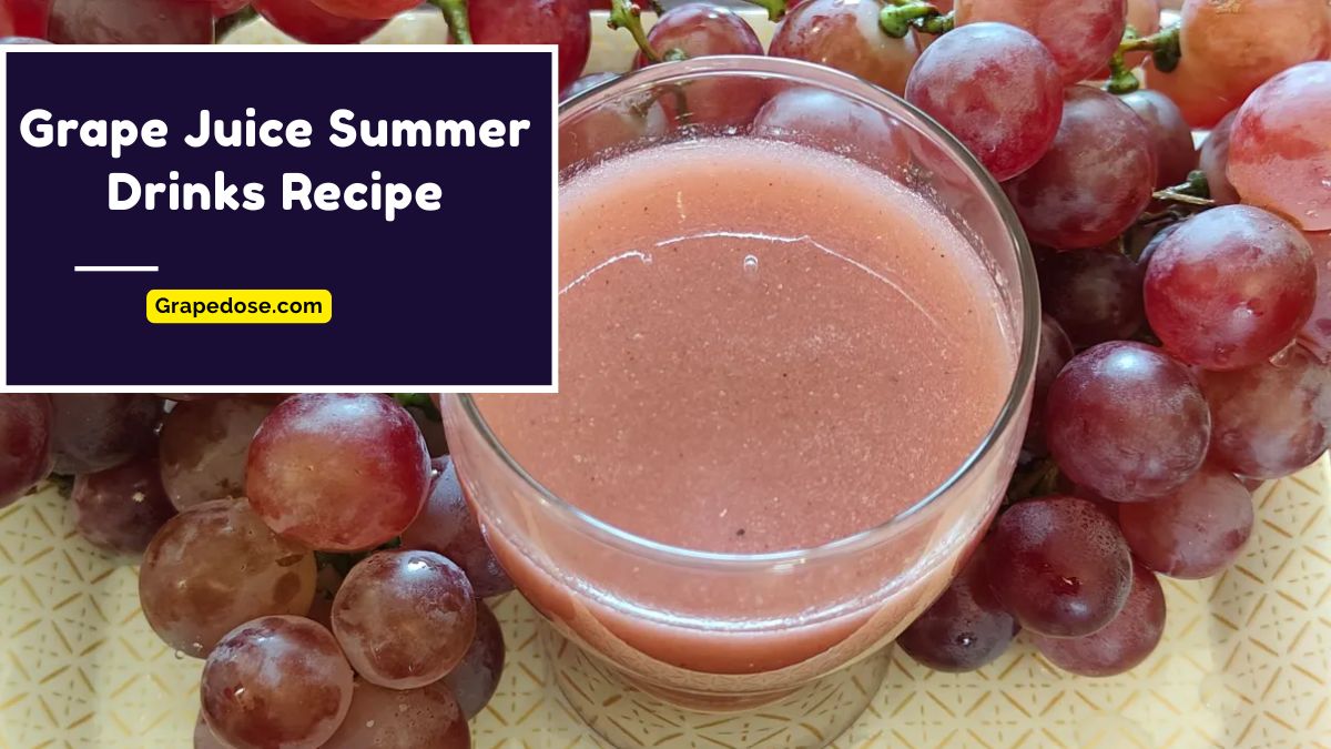 Image showing Grape Juice Summer Drinks Recipe (Refreshing & Easy)