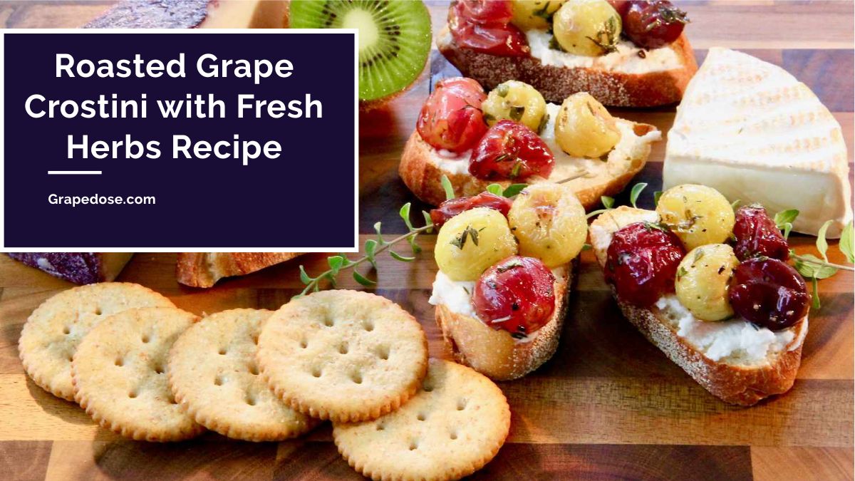 Image showing Roasted Grape Crostini with Fresh Herbs Recipe