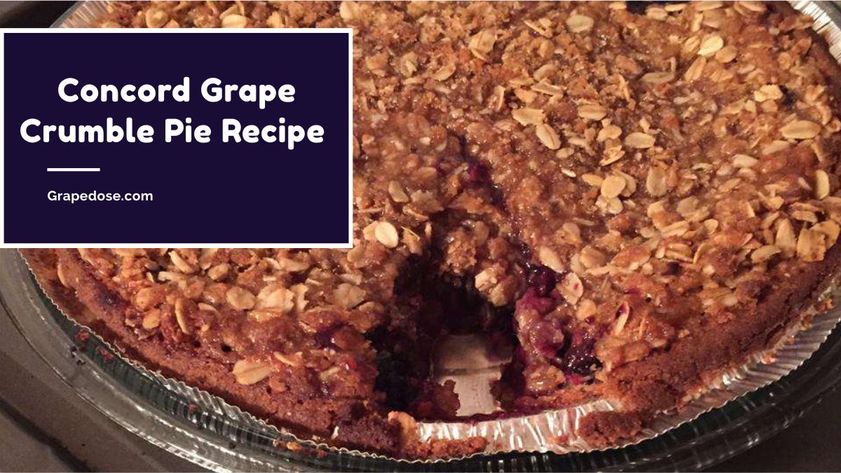 Image showing Concord Grape Crumble Pie Recipe