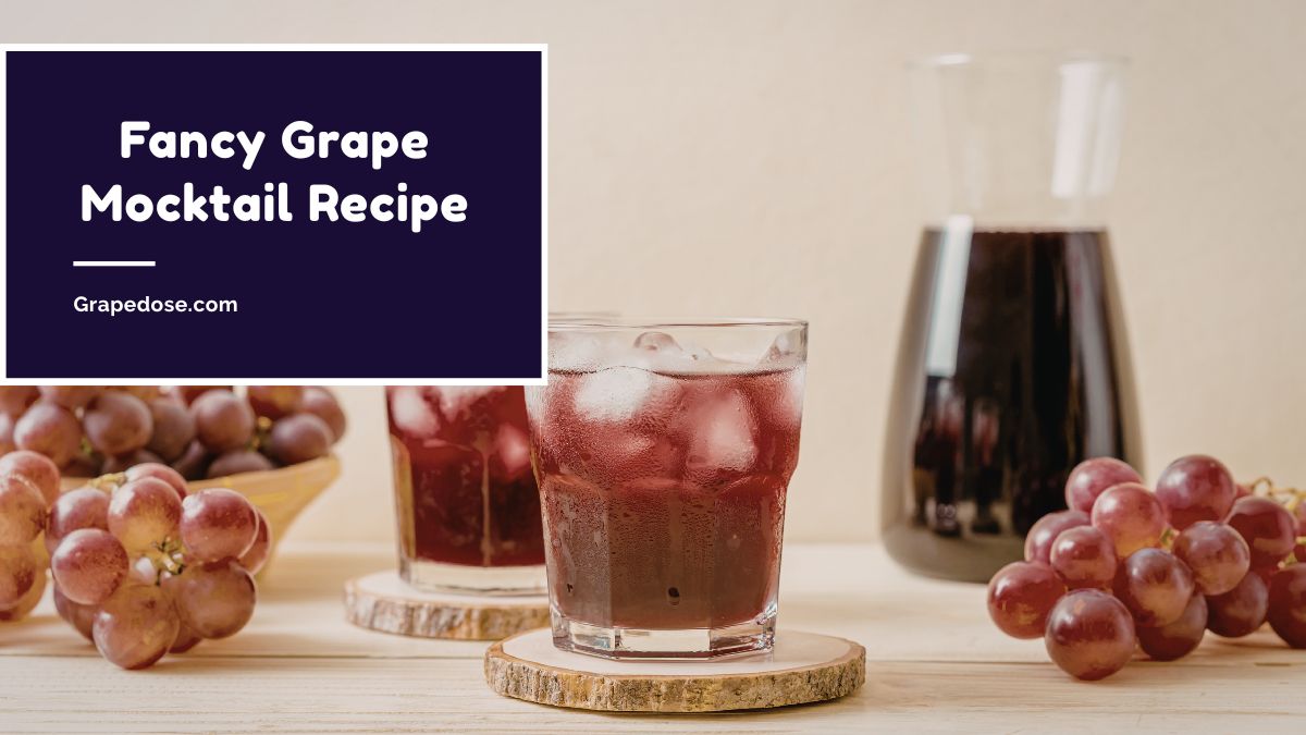 Image showing Fancy Grape Mocktail Recipe (Cute, Refreshing & Fun Drink)