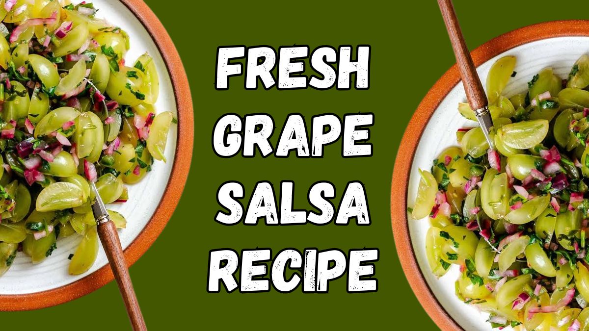 Fresh Grape Salsa Recipe made with juicy grapes, herbs, lime, and fresh vegetables