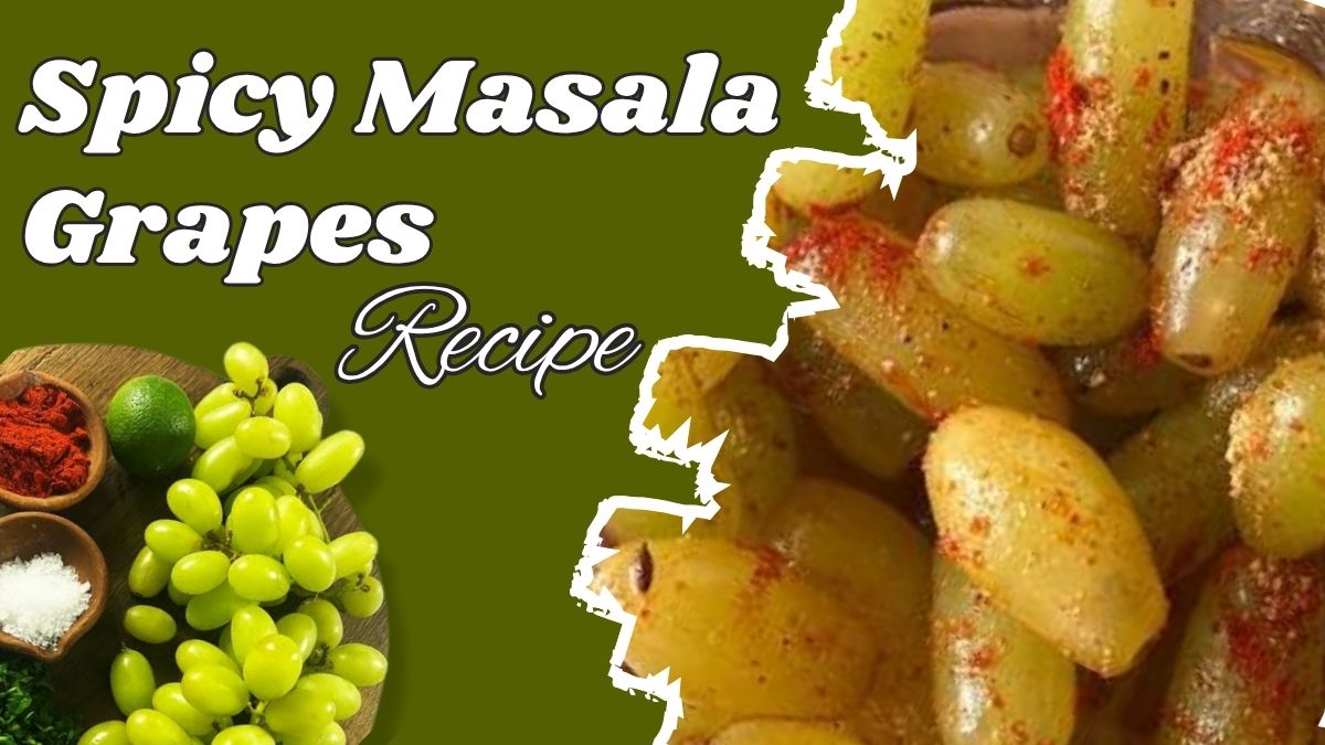 Spicy Masala Grapes Recipe made with juicy grapes and tangy chaat masala