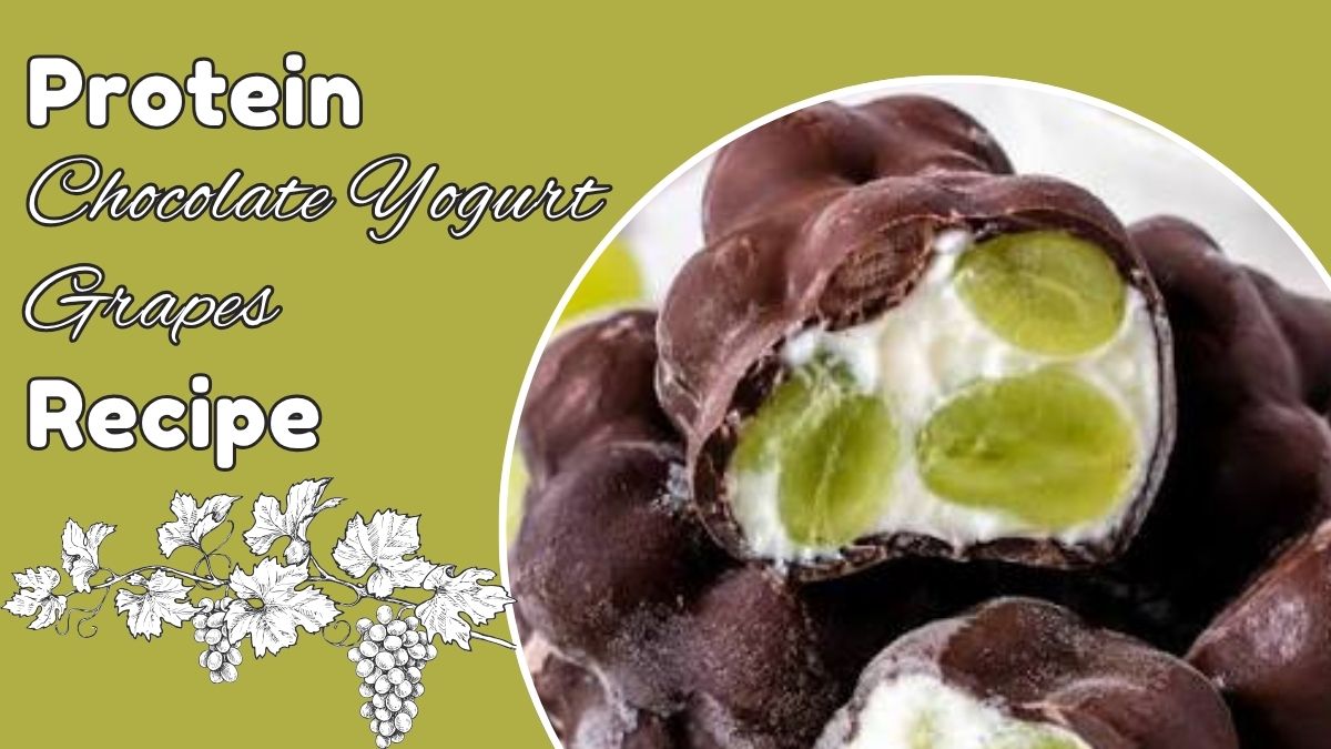 Protein Chocolate Yogurt Grapes Recipe featuring juicy grapes coated in creamy yogurt and chocolate