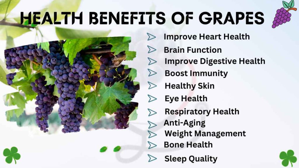 Image showing the health benefits of Grapes