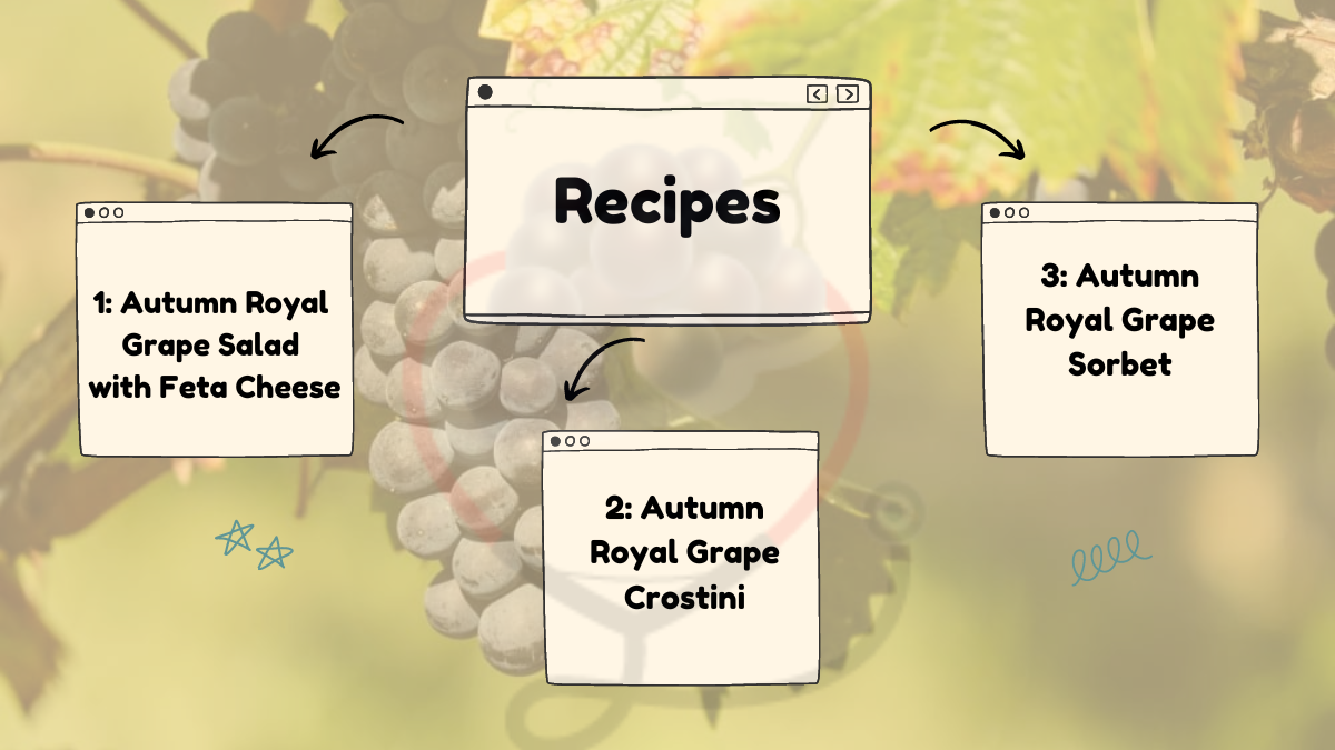 Image showing the Serving Suggestions and Recipes with Autumn Royal Grapes