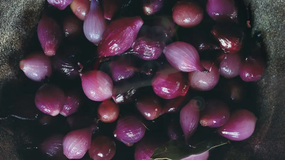 Image showing the Glazed pearl onions and grapes recipe