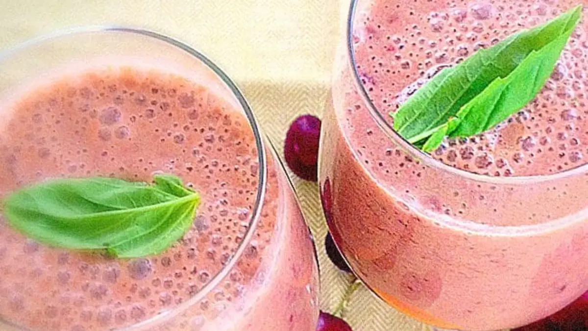 Image showing Cherry Apricot Red Grapes Smoothie